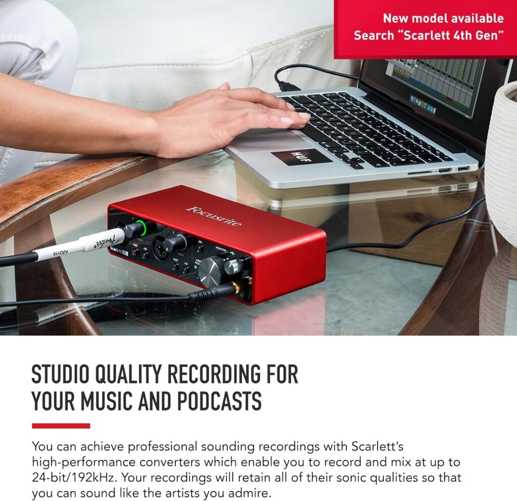 Focusrite SCARLETT 2I2 Interface de Áudio-5